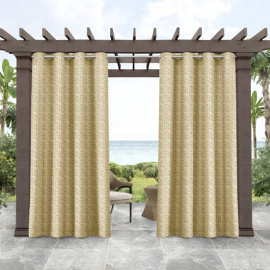 Tommy Bahama Indoor Outdoor Island Tile Light Filtering Grommet